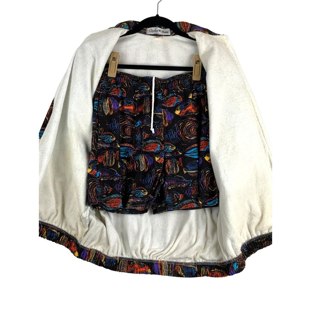Stephen williams 2pc vintage shorts & jacket casual beach pool  unisesex